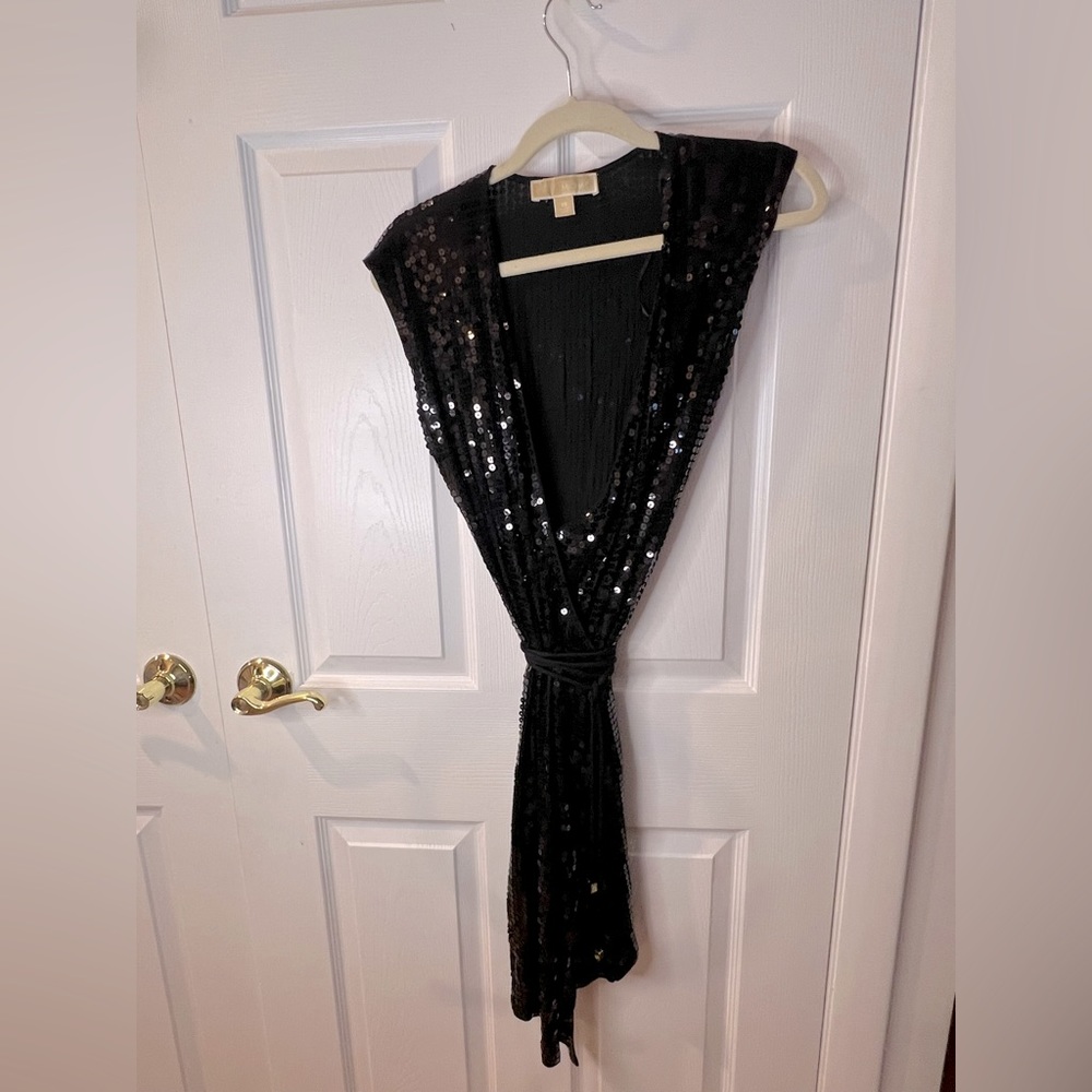 Sexy Party Dress! Sequin Michael Kors Wrap Dress, Sz XS